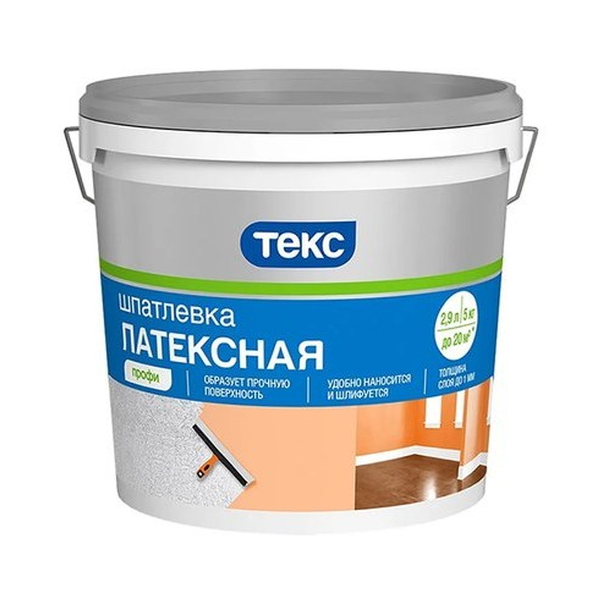 Шпаклёвка "ТЕКС" латексная "ПРОФИ" (5кг) 4082