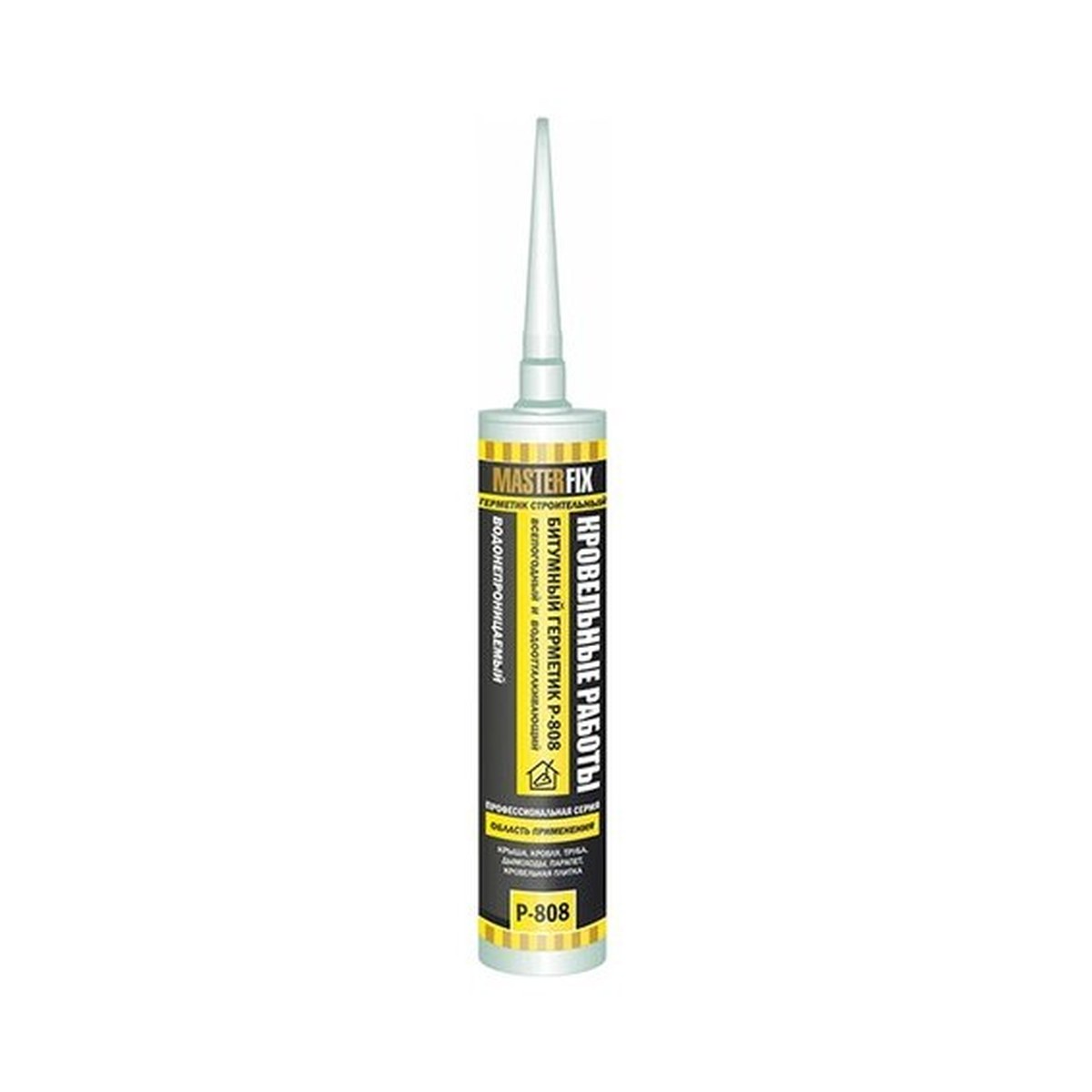 Герметик битумный для кровли черный MASTERFIX P-808