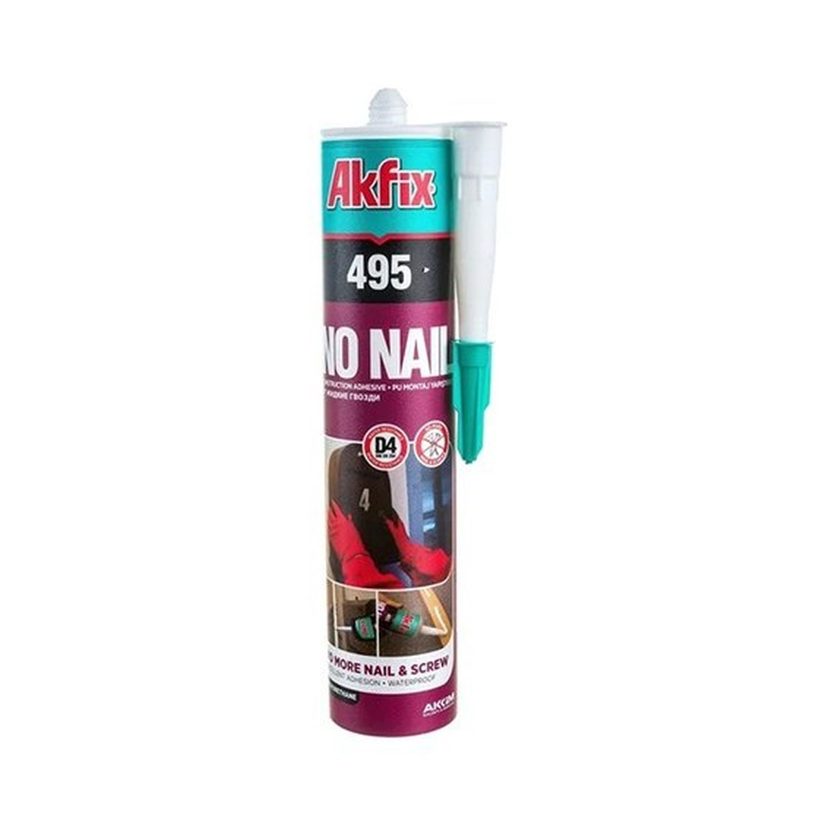 Жидкий гвоздь, 290мл.Бежевый Akfix 495 ПУ